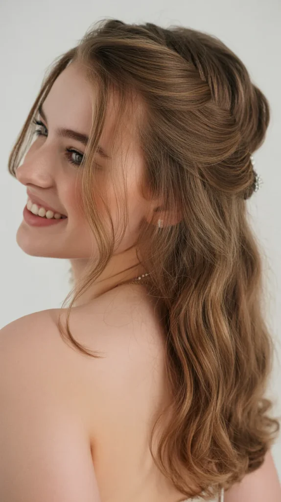 Half-Up with Loose Beachy Waves