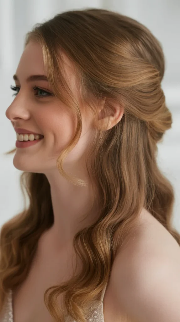 Loose and Low Half-Up Half-Down