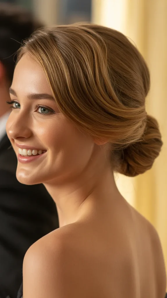 Half-Up with a Low Chignon