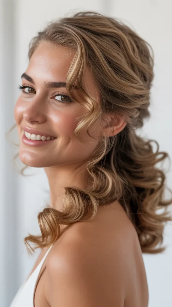 Half-Up, Half-Down with Curls