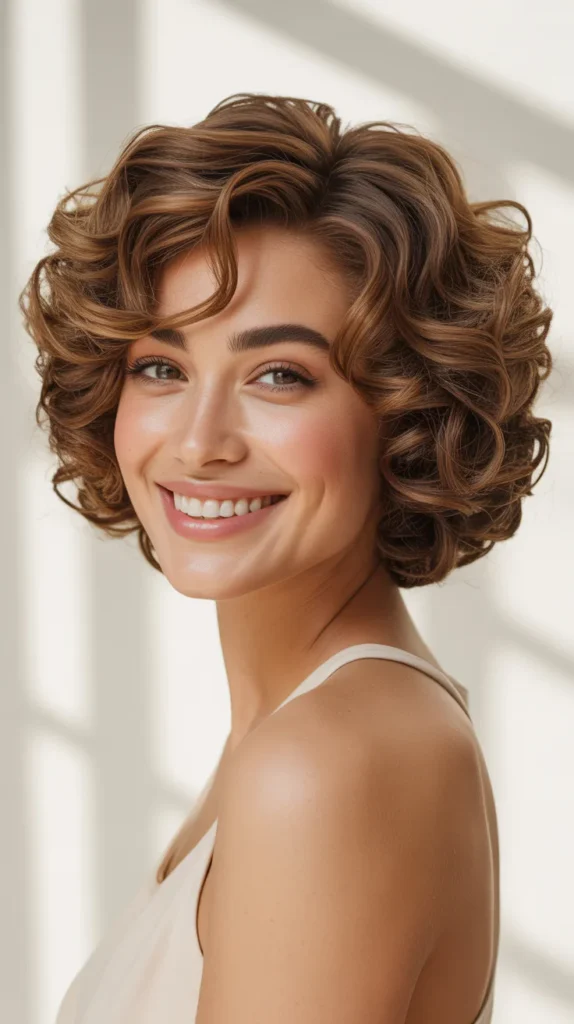 Curly Bob with Volume