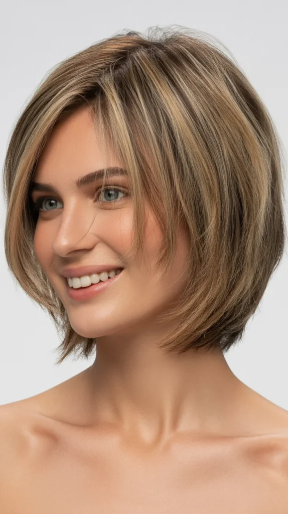 Choppy Bob with Volume for Fine Hair