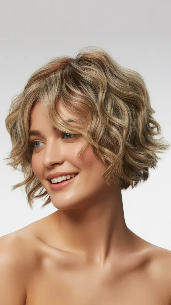 Wavy Choppy Bob for Fine Hair
