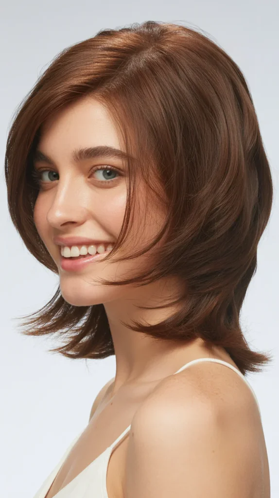 Layered Lob with Side Part