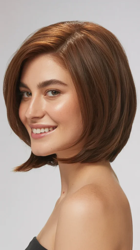 Layered Bob with Side Part for Softness