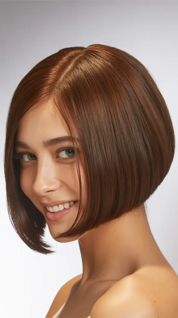 Sleek Bob with Side Part