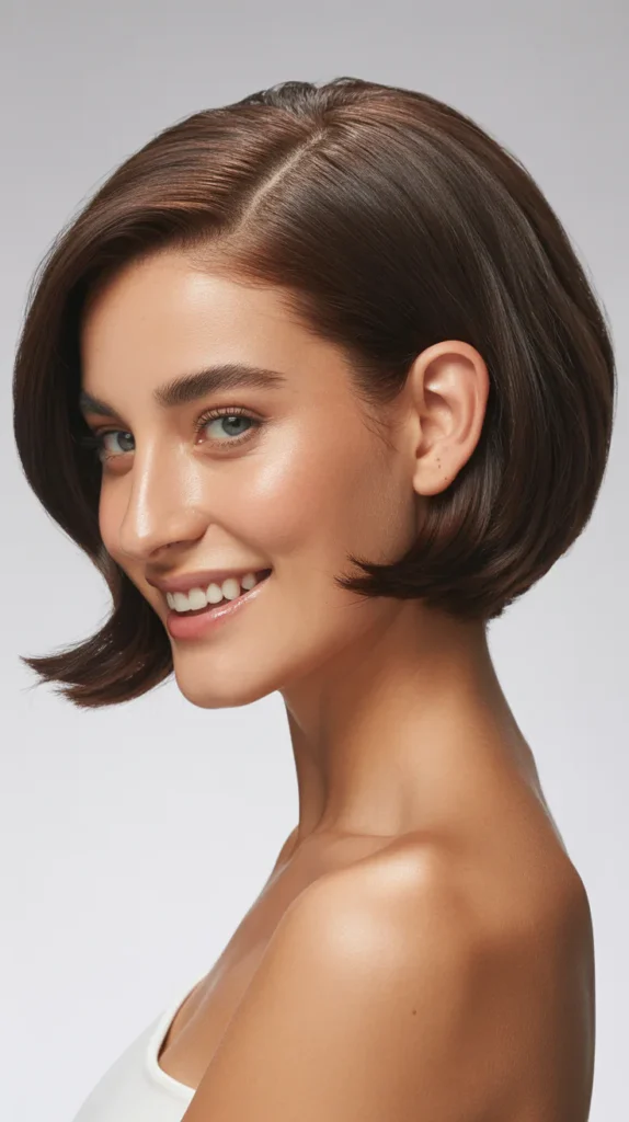 Sleek Side Part Bob