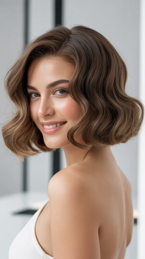 Bob with Soft Waves for a Romantic Style