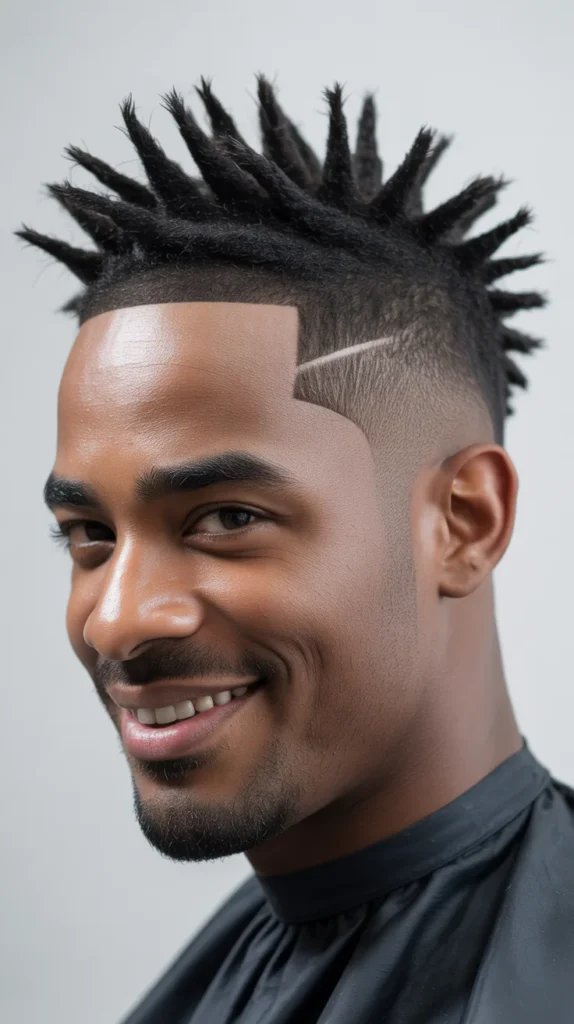 Mid Taper Fade with Spiky Top