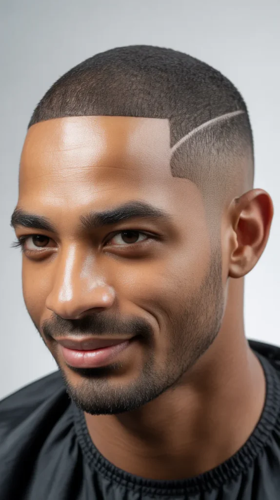 Mid Taper Fade with Slicked Sideburns