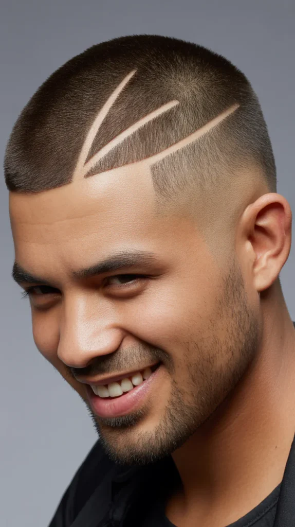 Buzz Cut with a Hard Part