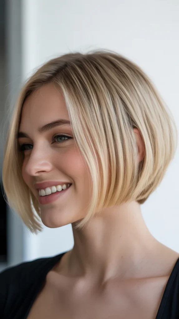 Blonde Inverted Bob