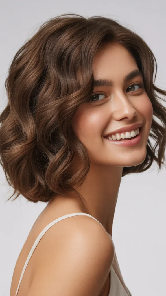 Textured Bob with Waves for Effortless Volume