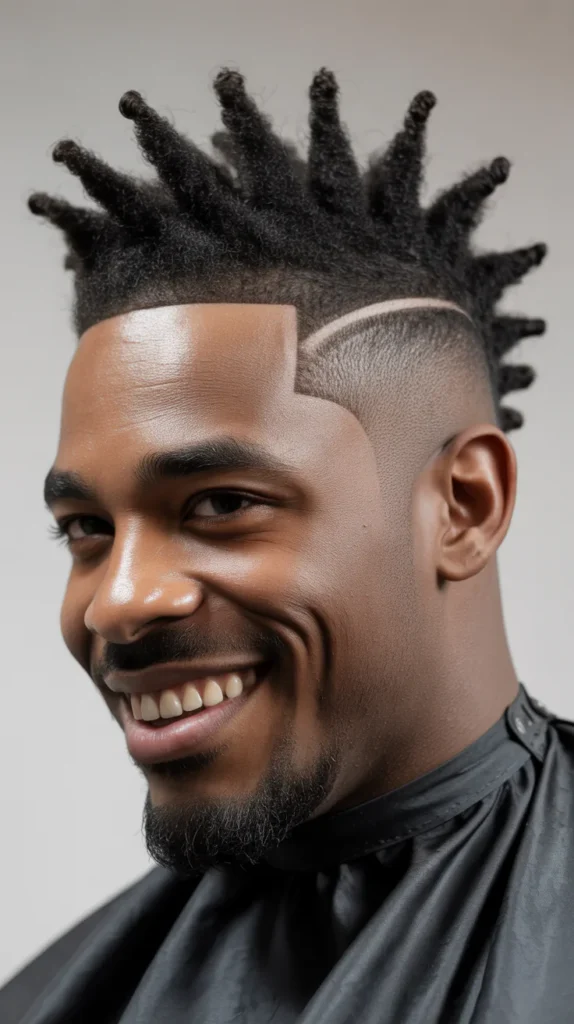 Mid Taper Fade with High Fade Mohawk