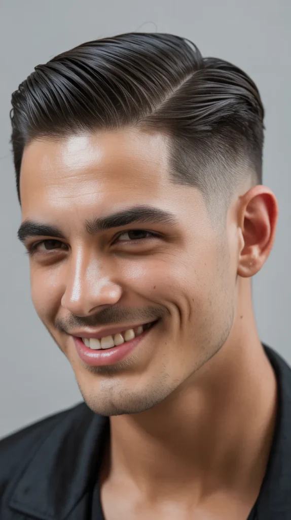  Short Slicked Back with Low Fade