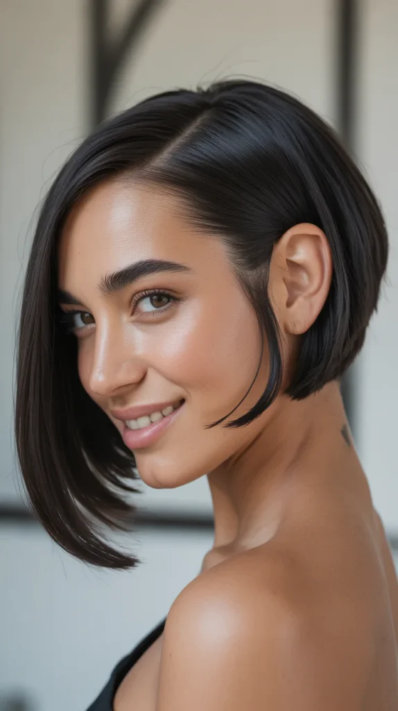 Asymmetrical Bob for a Bold, Edgy Look