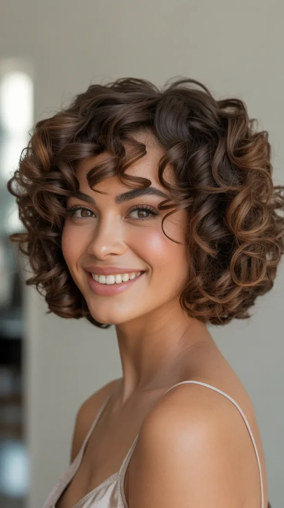 Curly Bob for a Full, Bouncy Style