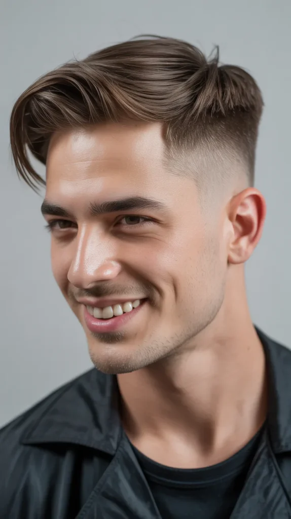  Side Swept with a High Fade