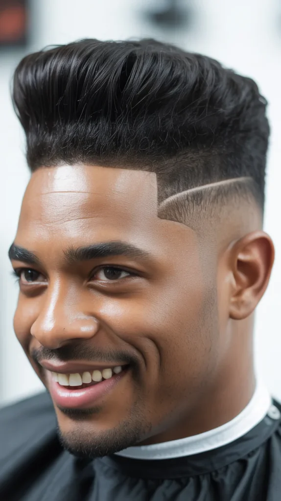 Mid Taper Fade with Pompadour