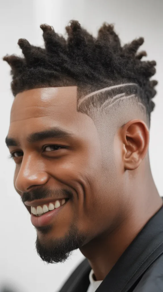 Mid Taper Fade with Textured Waves