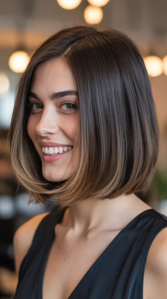 Blunt Bob with Layered Ends for Movement