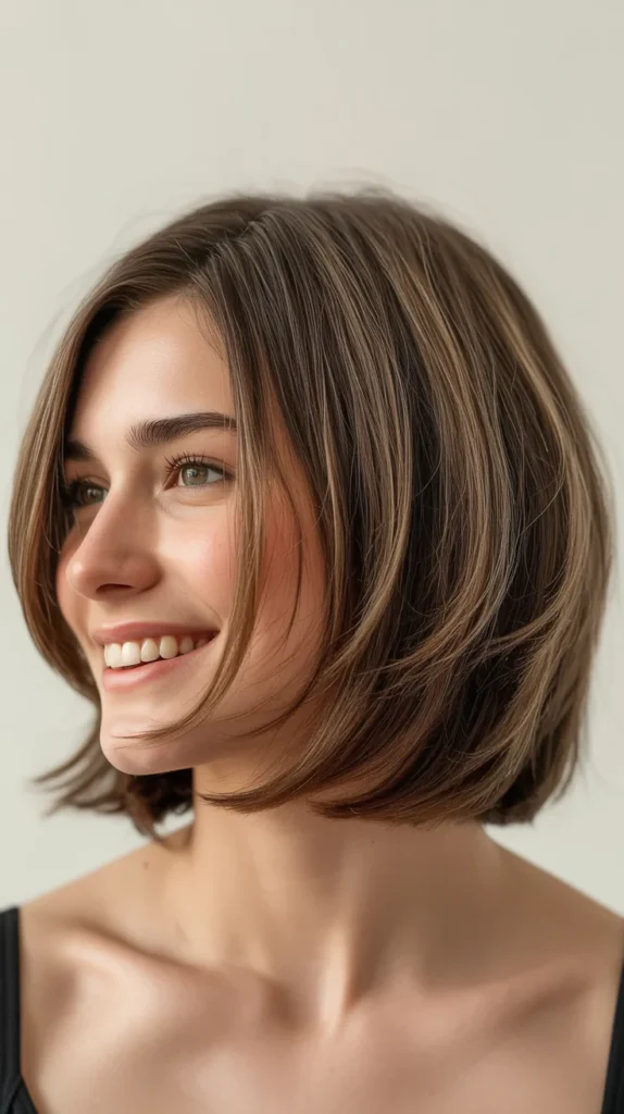 Classic Bob with Choppy Layers for Fine Hair