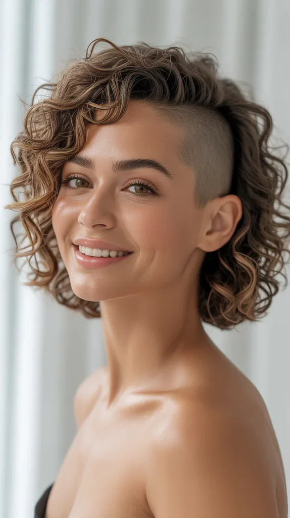 Curly Bob with an Undercut