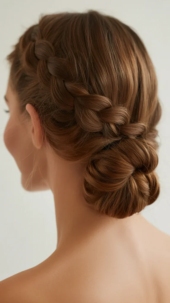 French Braid into a Bun