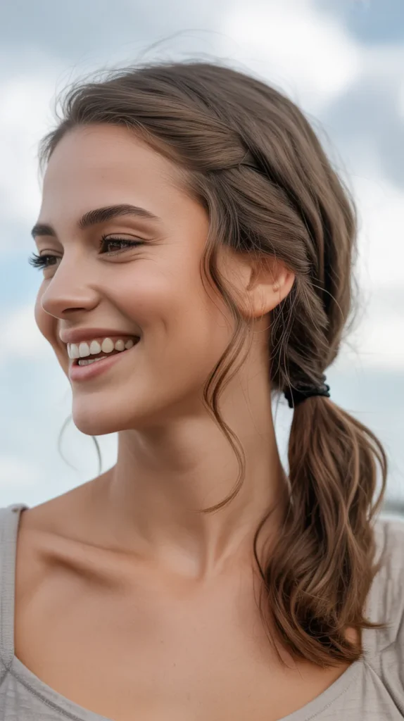 Loose Twisted Ponytail