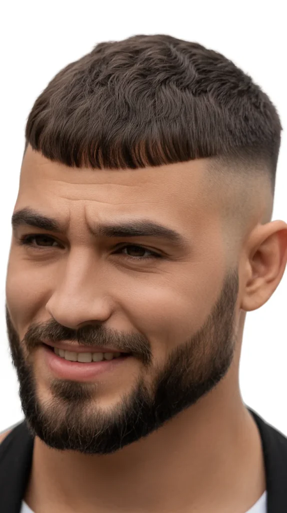 French Crop with Heavy Sideburns