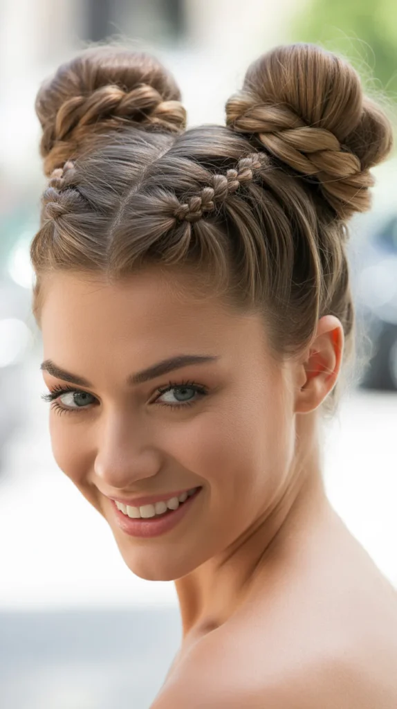 Double Bubble Braid Bun