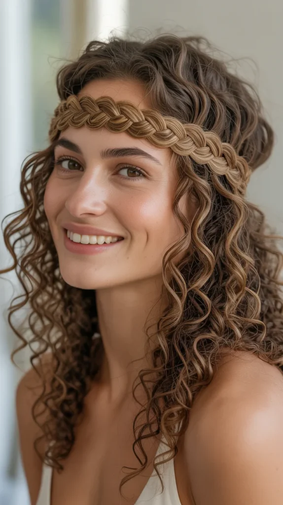 Headband with Braids for Curly Hair