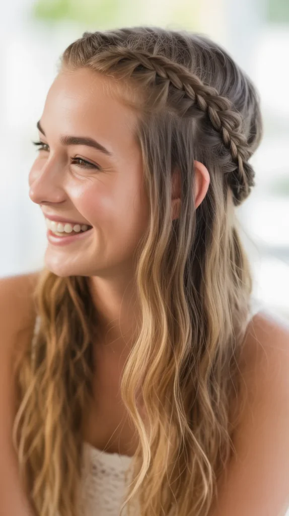  Half-Up Braided Crown