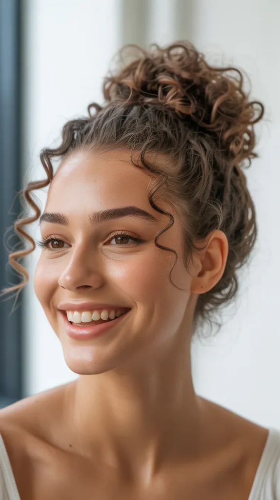 Curly High Bun
