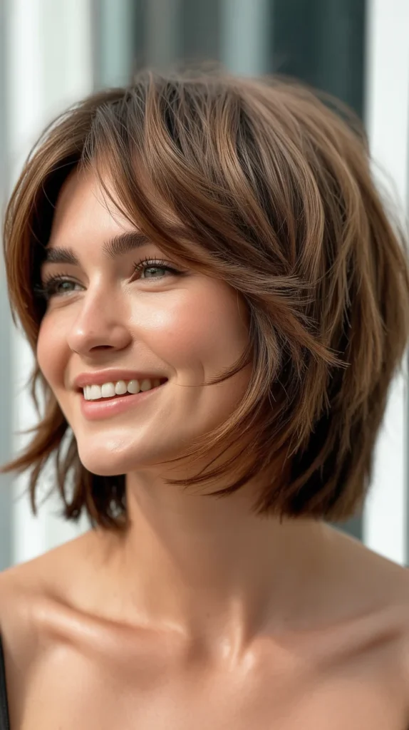 Feathered Choppy Bob