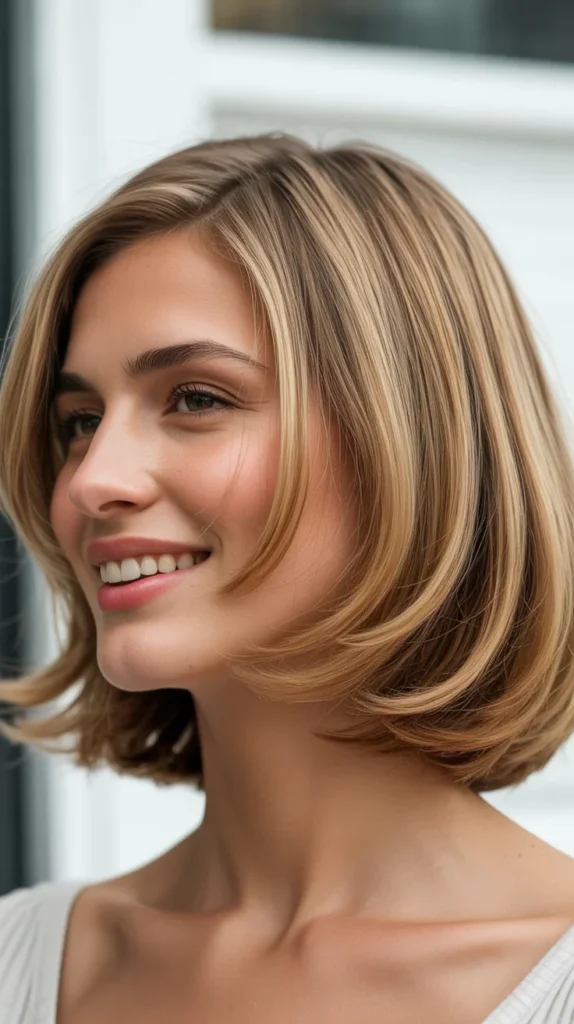 Feathered Chin-Length Bob