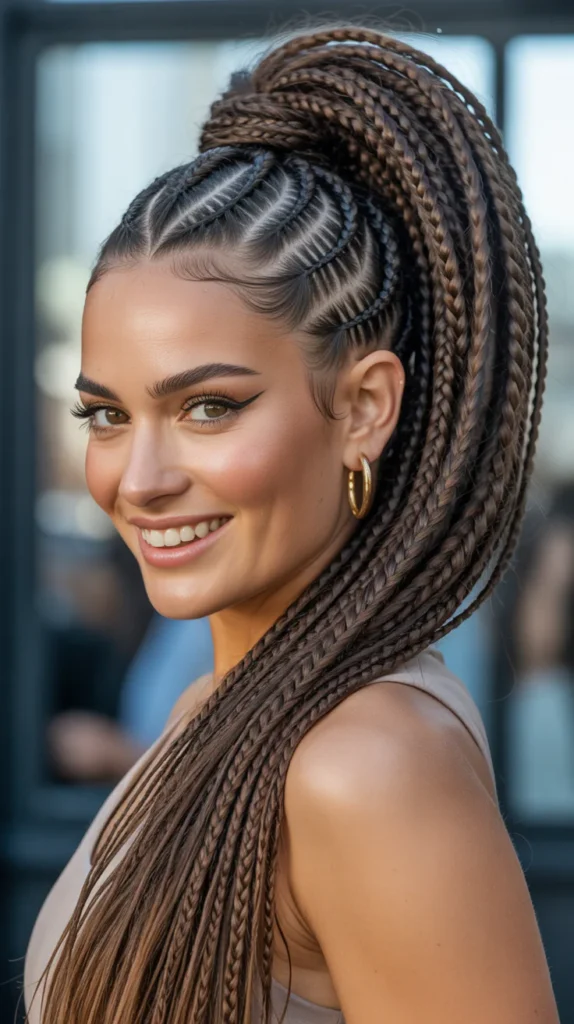 Braided High Ponytail