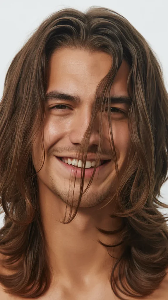 Flow Hairstyle with Side Swept Bangs