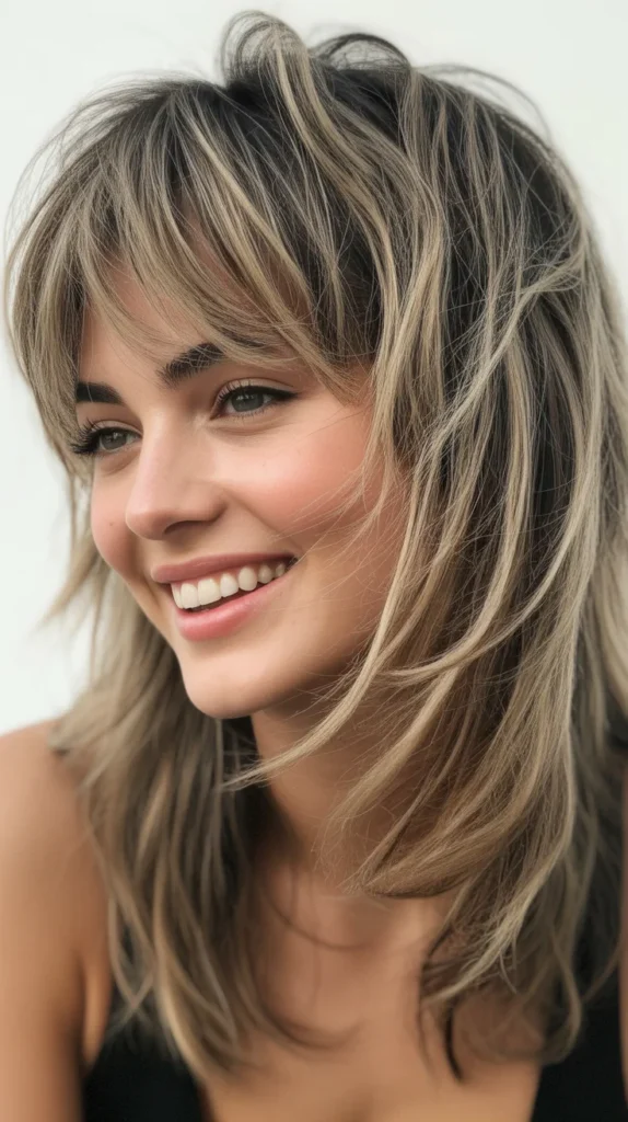 Long Shag with Textured Bangs