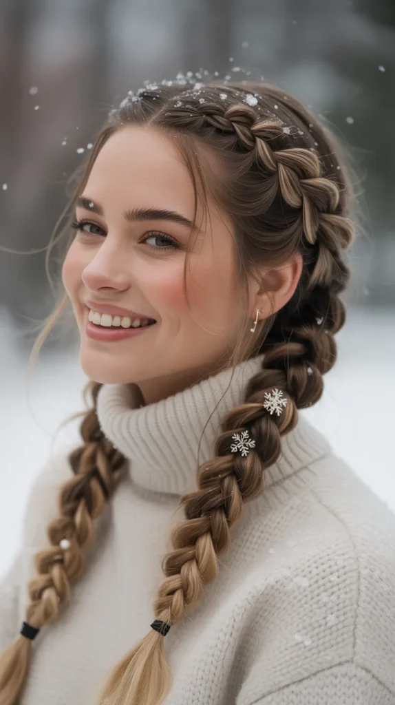 Double Winter Hair Braid