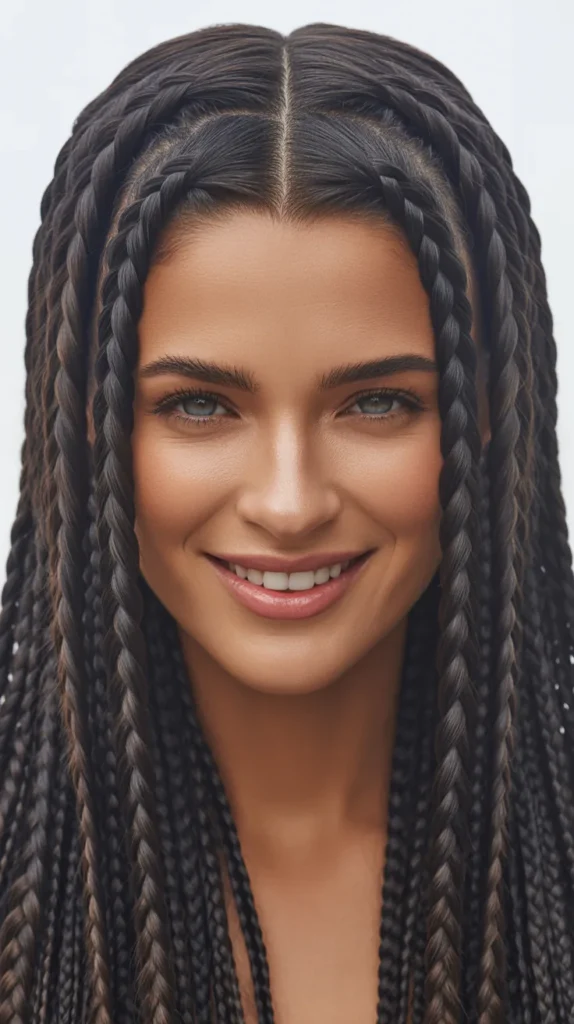 Long, Straight Hair with Center Part