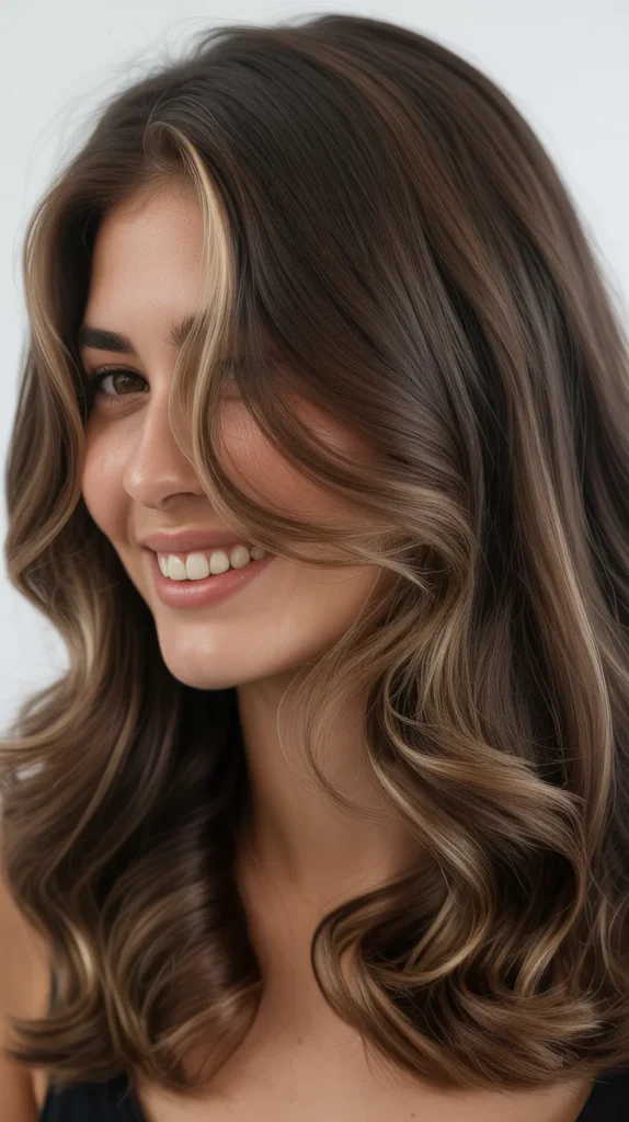 Dark Brown with Smoky Blonde Highlights