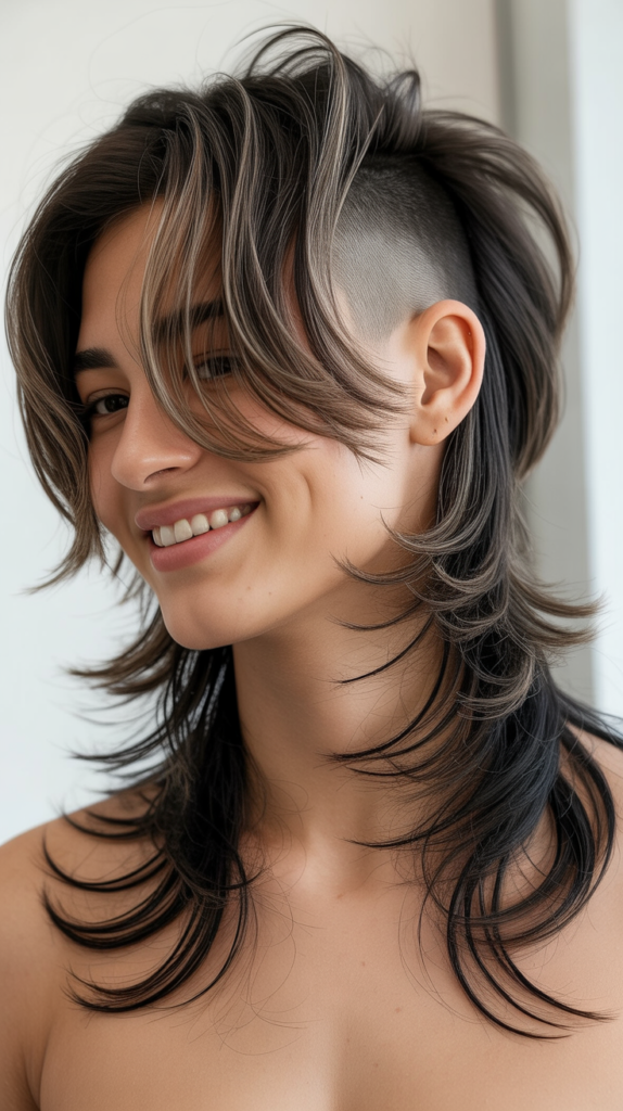 Layered Long Shag with Undercut