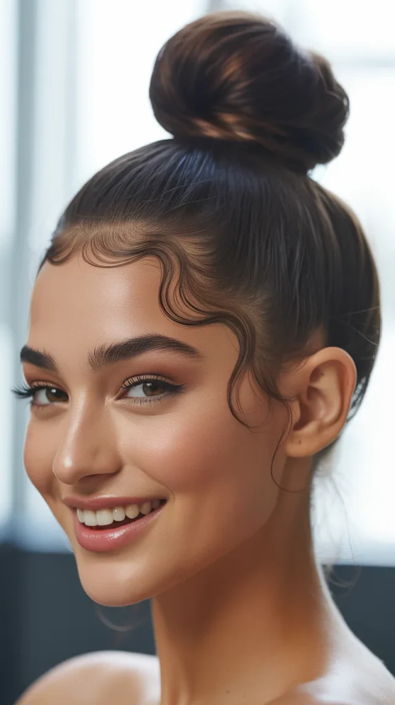 High Bun with Baby Hair