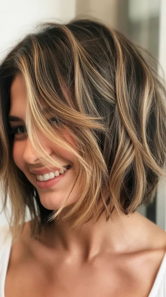 Balayage Choppy Bob