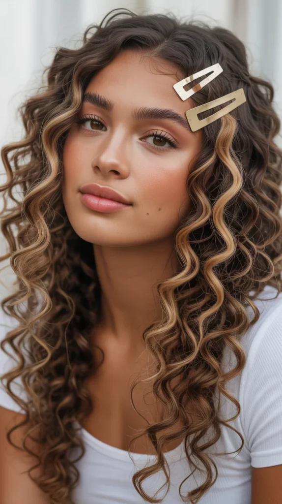 Loose Waves with Hair Clips