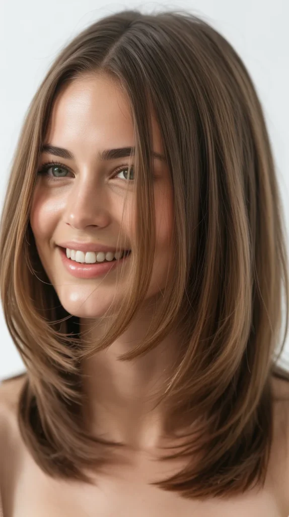 Soft Layers with Straight Hair