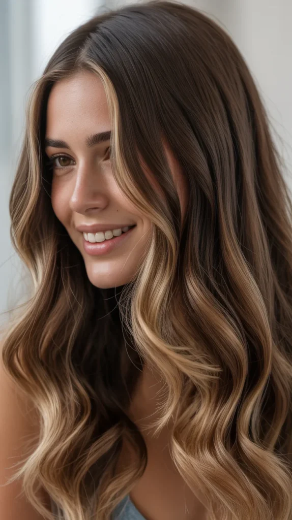 Light Dark Brown with Blonde Ends