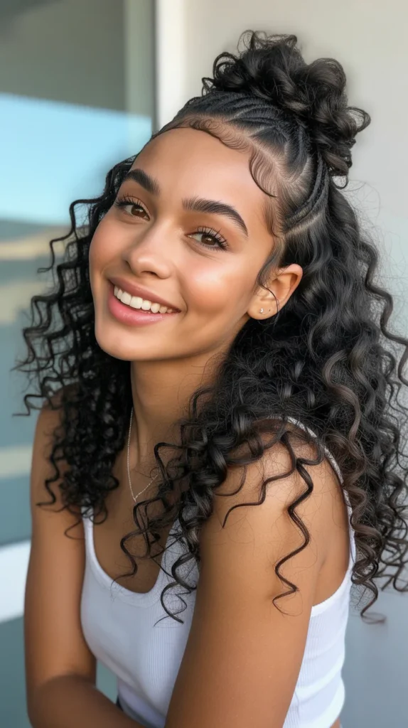 Twisted Front with Loose Curls