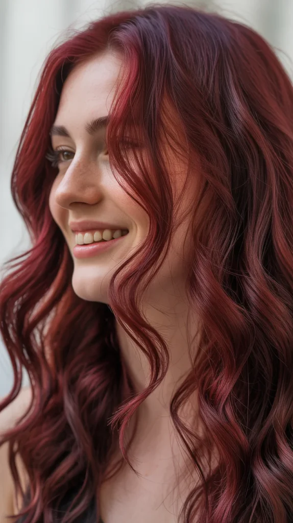 Raspberry Burgundy Hair